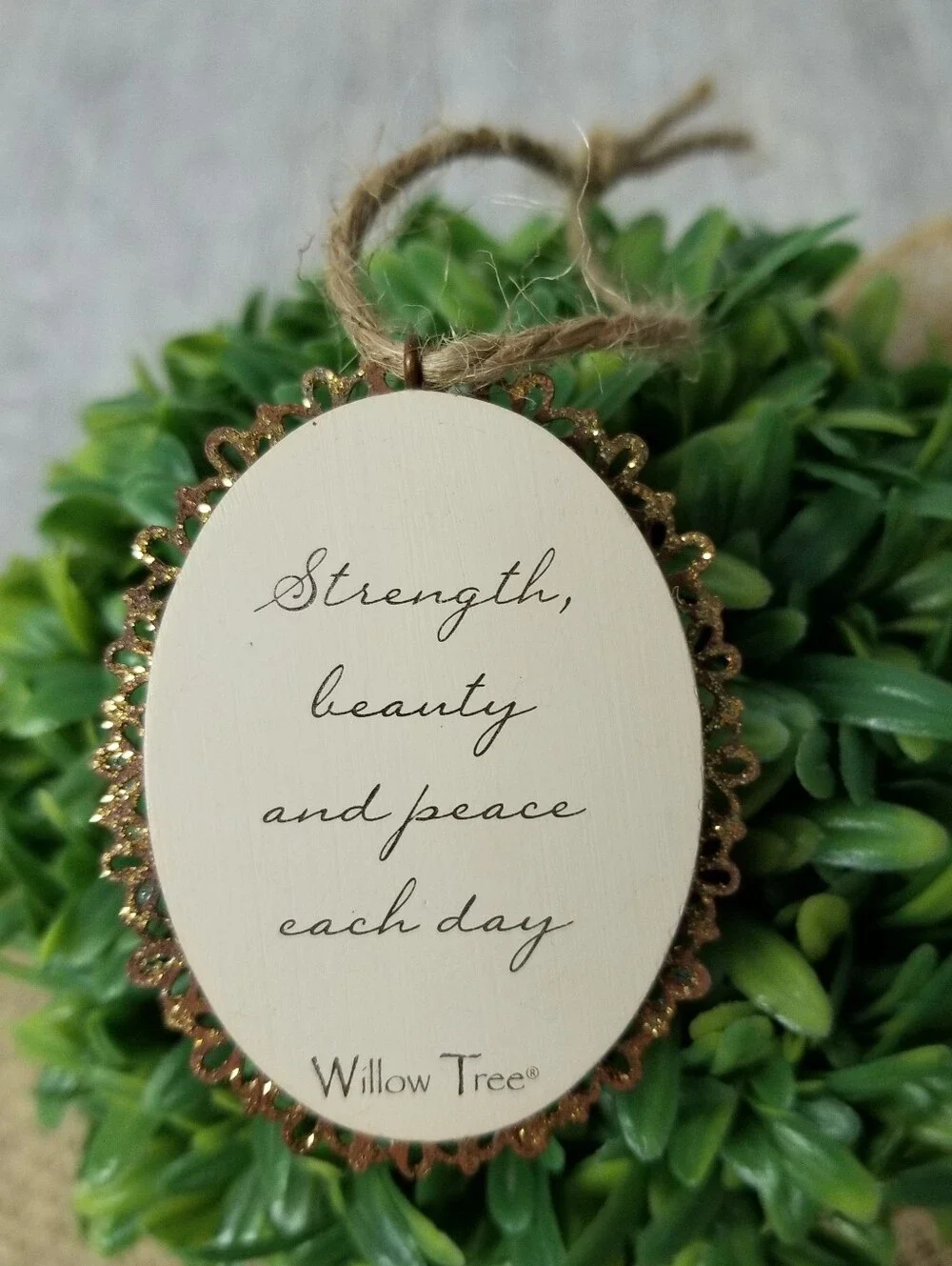 Willow Tree Metal Edged Ornament ( A Tree A Prayer)